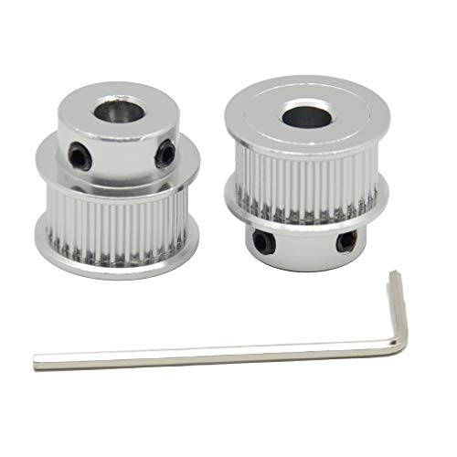 Poulie de distribution 2GT en aluminium robuste à 30 dents et alésage précis de 6,35 mm