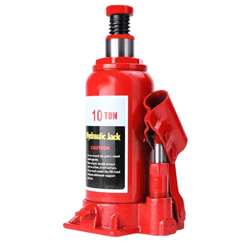 SUDEG Cric Hydraulique 10 T Portable - Cric Bouteille de Levage Compact pour Voiture, Van, Bateau, Camion, Caravane