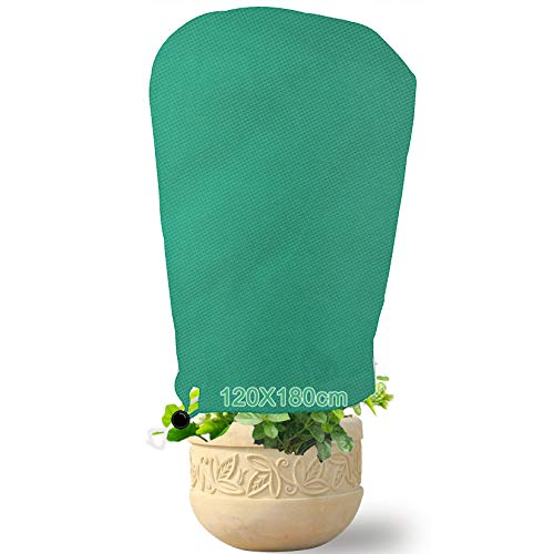 Funda Protectora para Plantas de Invierno, 180 x 120 cm Cubierta de protecci�n de plantas para Flores y arbustos