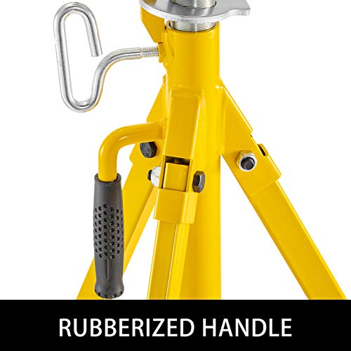 VEVOR Roller Pipe Stand for 1/8 in -12 in Pipes, 2500LBS Load Capacity Pipe Stand with Adjustable Height 32" - 55", Folding Portable Supporting Stand with Roller Head by VEVOR - Used condition - Image 4