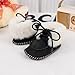HsdsBebe Baby Ankle Boots Infant Boys Girls Fleece Booties Anti-Slip Rubber Sole Sneakers Toddler Newborn Walking Crib Shoes(HM3421black,3)
