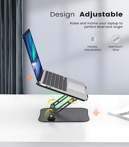 Orlian Laptop Stand Adjustable Computer Stand Sturdy Aluminum Laptop Stand For Desk Foldable Laptop Holder Portable Laptop Riser For 11–16-Inch Laptop Notebook Tablet And More #TOP2