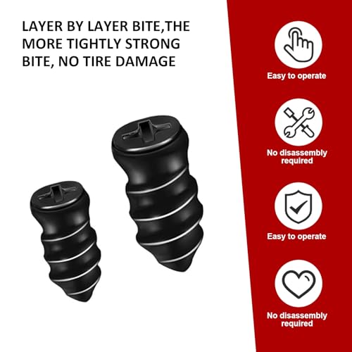 Image of 40 PCS Tyre Repair Nail, 2 Specification Tight Connection Waterproof Sealing Rubber Nails, High Temperature Resistant DIY Tire Quick Vacuum Repair Tool, Universal for Most Cars (Black)