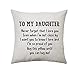 'To My Daughter' prezenty odległe poszewki na poduszki dla córki od taty mamy poszewki na poduszki dla kobiet dziewczyna urodziny