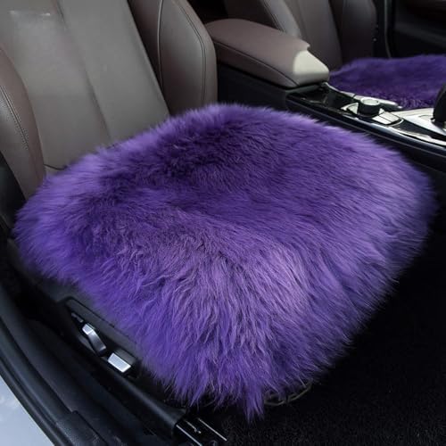 Sisha-A Winter Warmth: Universal Sheepskin Seat Cushion Cover - Natural Wool, for Cars, Trucks, SUVs & Vans - Cozy & Stylish Driving Companion Front