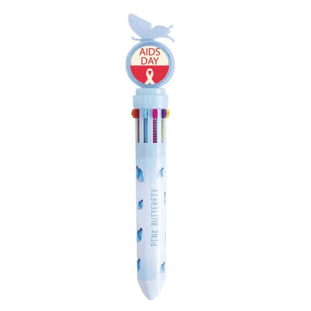 Stylo à bille rétractable Red Ribbon idée cadeau solidaire 1er décembre - 4