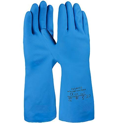 Preisvergleich Produktbild PRO FIT 12 Paar Trivex Nitril Chemikalienschutzhandschuh, 33 cm, blau