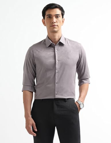 Image of Arrow Newyork Men's Textured Manhattan Slim fit New York Shirt