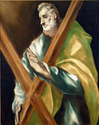 Peinture Poster Peinture sur Toile d'Art Abstrait Tableau Apotre Saint El Greco 60x90