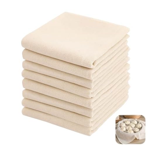 Passiertuch, 8 Stück Käsetuch, 50x50 cm aus Baumwolle Filtertuch zum Abseihen, Cheesecloth Leinentuch, 100% Naturrein Baumwolle Cloth für Nussmilch Käseherstellung Saft und Suppe