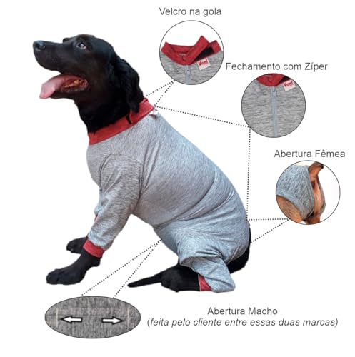 Roupa Protetora Pet Pós Cirúrgica de Corpo Inteiro Com Proteção Solar Para Cachorros Dermatite Atópi