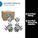 TRQ Front Rear Wheel Bearing & Hub Kit Compatible with 2007-2012 Dodge Caliber 2007-2017 Jeep Compass Patriot