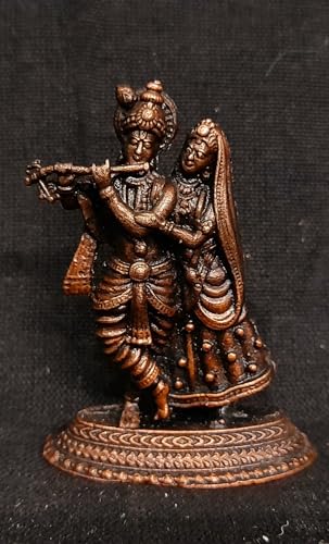 Image of Radha Krishna Copper Murti | Idol - 1.9 Inch | 50 g