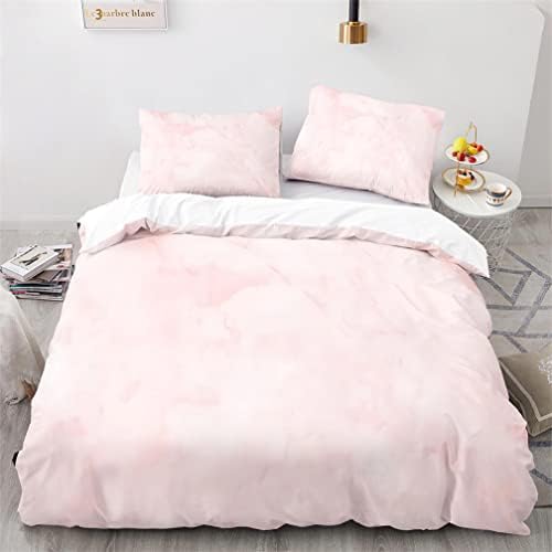 Tomifine Marble Bedding Set Marble Duvet Cover Set, Soft Microfiber Comforter Cover Quilt Cover Set Decorative 3 Piece (Double: 200 x 200 cm,Navy blue)