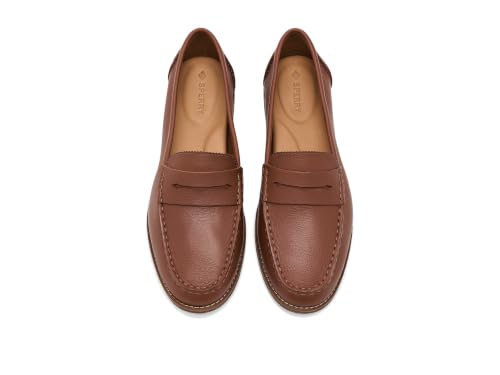 Image of Sperry Women's Seaport Penny PlushWave Saffiano / Metallic Leather Penny Loafer