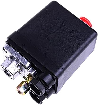 Heavy Duty Air Compressor Pressure Switch Control Valve 90 PSI -120 PSI Black