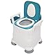 Leichter Nachttisch-Toilettenstuhl, Tragbare Toilette, Abnehmbare Armlehne, Höhenverstellbar, Verhindert Verrutschen, PU-Sest-Nachttisch-Toilettenstuhl, Faltbarer Toilettenstuhl