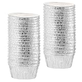 Veemoon 30 Einweg Muffinförmchen aus Alufolie Kleine Cupcake Backformen Hitzebeständig und Leicht für Kinderbasteln und Party Desserts