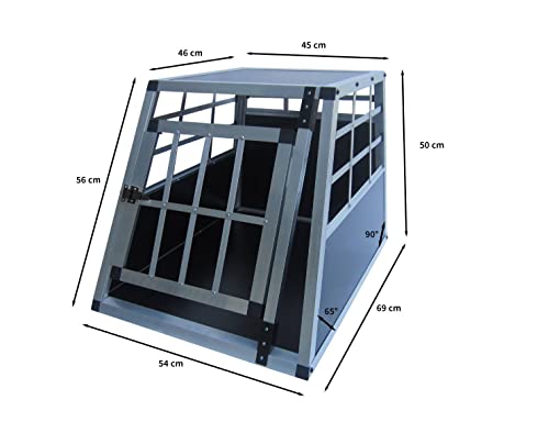 Auto Hundetransportbox Kleine Einzelbox Hundebox Transportbox Gitterbox Fahrzeugbox Kofferraumbox Katzen Hunde Aluminium Trapez
