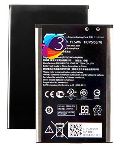 Image of The Black Store Original C11P1501 Battery for ASUS ZenFone 2 Laser 5.5 inch /6 inch zenfone Selfie ZE550KL ZE600KL ZE601KL Z00LD Z011D ZD551KL Z00UD (3000mAh) with 3 Months Warranty