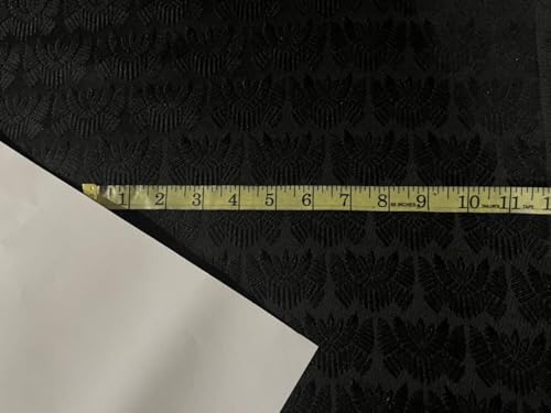 Tissu brocart de soie marron et beige ruban chic pour customisation - 7