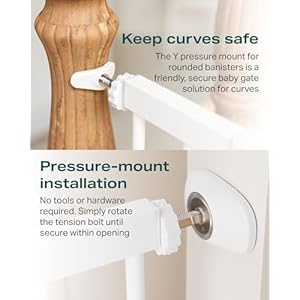   Cumbor-297-46-Baby-Gate-for-Stairs-Moms-Choice-Awards-Winner-Auto-Close-Dog-Gate-for-the-House-Easy-Install-Pressure-Mounted-Pet-Gates-for-Doorways-Easy-Walk-Thru-Wide-Safety-Gate-for-Dog-White