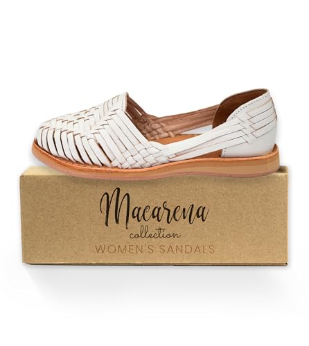 Image of Macarena Collection Womens Shoes Leather Sandals for Women | Huarache Handmade Mexican Sandals | Comfortable & Stylish Womens Sandals 4150