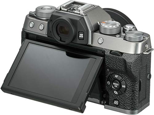 Fujifilm X-T100 - Cámara con pantalla LCD táctil y abatible 180° de 3', 104 millones de puntos, color plata oscuro