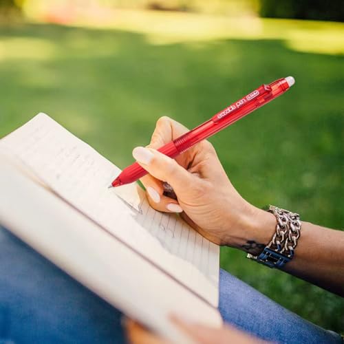 Aozora Red Erasable Pens 0.5 mm Click Fine Point 15 Pack Retractable Erasable Gel Pens for Completing Sudoku and Crossword Puzzles (Red) - Image 6