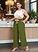 Lastshe Plus Size Pants for Womens Wide Leg High Waisted Fashion Straight Loose Trousers Work Dressy Pants,Army Green,3X
