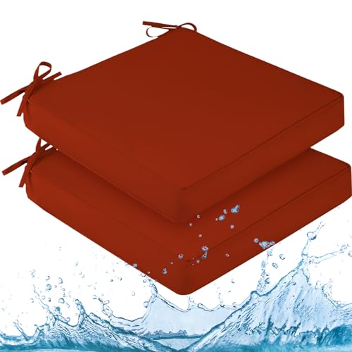downluxe Waterproof Outdoor Chair Cushions for Patio Furniture, 18