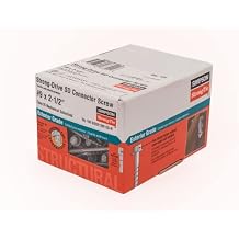 Simpson Strong-Tie SD9212R100-R - #9 x 2-1/2 بوصة براغي موصل SD ذات محرك قوي - رأس سداسي 1/4 بوصة، طلاء مجلفن، لقمة سداسية متضمنة، للبناء، صندوق تحسين المنزل مكون من 100 قطعة