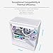 Lian Li V100 ATX Mid-Tower PC Case, 4 x 120mm ARGB PWM Fans Pre-Installed, LED RGB Strip, Display Platform with Tempered Glass, Support 420mm GPUs, 360mm Radiator, Optimized Airflow - White (V100RW)