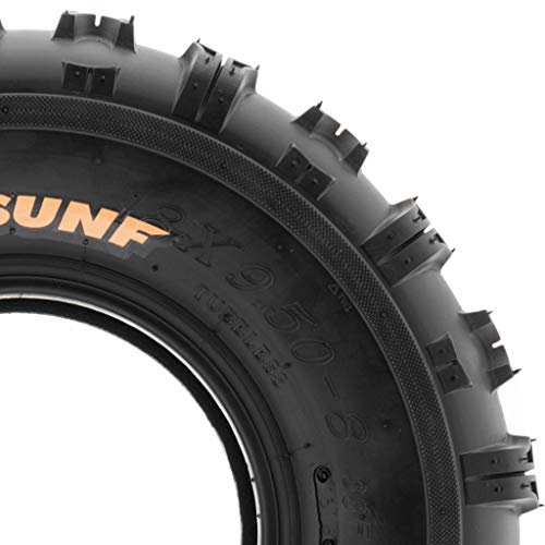Sunf A018 18X9.5-8 Atv/Utv Xc/Sp-Racing Tire, 6-Pr |"H"-Knob Tread #TOP2