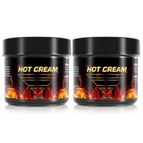 REBODUM Hot Sweat Cream 2 Pack 4 oz Each Jar (Total 8 oz) Sweat Enhancer Cream for Women & Men Workout Sweat Cream