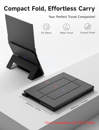 Image of JSAUX Leather Stand for FlipGo 13.5 inch Portable Monitor
