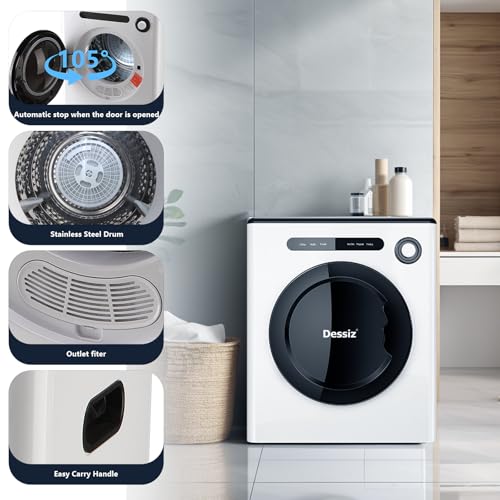 image for BINMIT 110V 970W Portable Clothes Dryer, 11LBS Capacity Compact Laundr