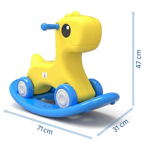 Image of Lifelong Cuppy Horse Rocker Ride-On, Rocker & Balancing Board for Kids +1 Yrs | Swing Rideon with Smooth Wheels & Safe Non-Toxic Material | Toy Car for Indoor Outdoor Play (LLCHR02)