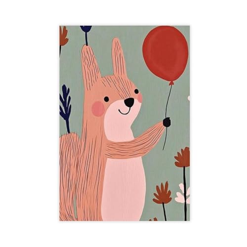 BFTIUTG 2 lienzos para decoración de habitación infantil con diseño de animales divertidos y extravagantes para decoración de la sala de estar y el dormitorio, 30 x 45 cm