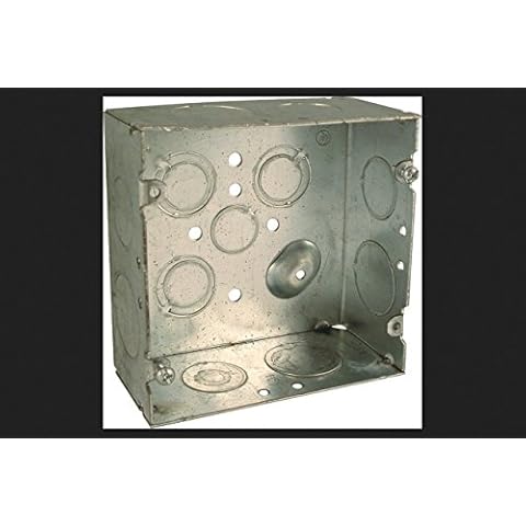 Hubbell-Raco Square Box with TKO Knockouts Cover