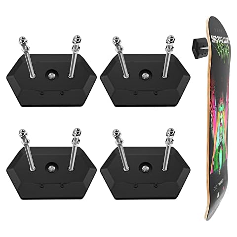Hikeen 4 Packs Skateboard Wall Mount Skateboard Hanger for Skateboard Deck Display and Storage, Floating Effect Cover
