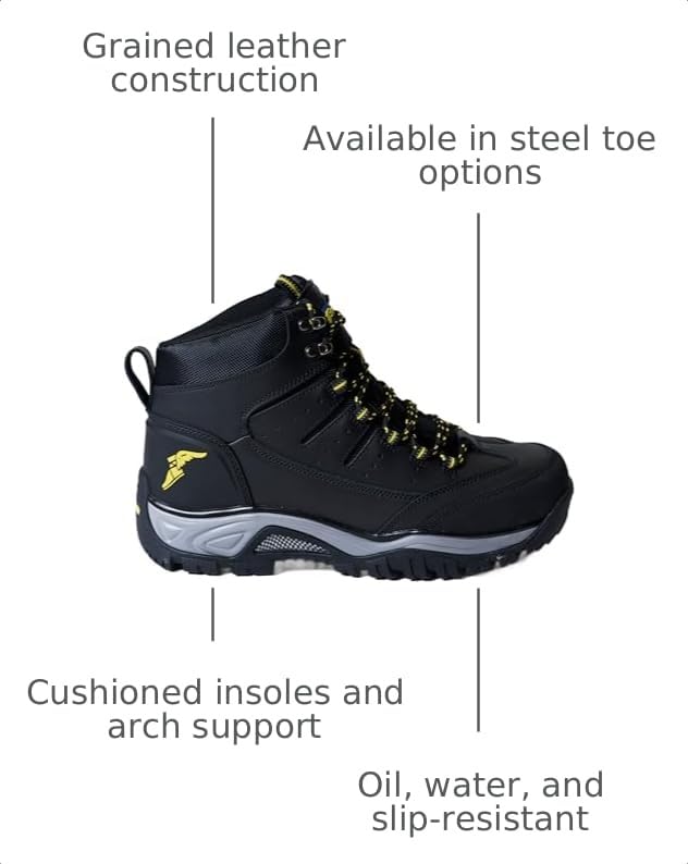 Image of Goodyear Barrett Mens Boot -Steel Toe Work Boots for Men with Rugged Comfort & Protection