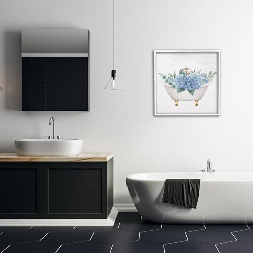Stupell Industries Chic Bathtub Hydrangea Blossoms Giclee Framed Wall Art, Design by Lil' Rue by Stupell Industries - Used condition - Image 2