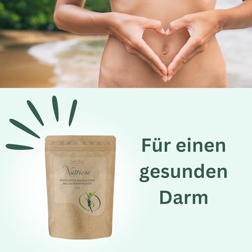 Nutriose - Ballaststoff Pulver 500g – Geschmacksneutral & Leicht Löslich I Reguliert Blutzucker, Unterstützt Verdauung & Ballaststoffreiche Ernährung I Ohne Zusatzstoffe I PureRaw Nutriose Maisdextrin