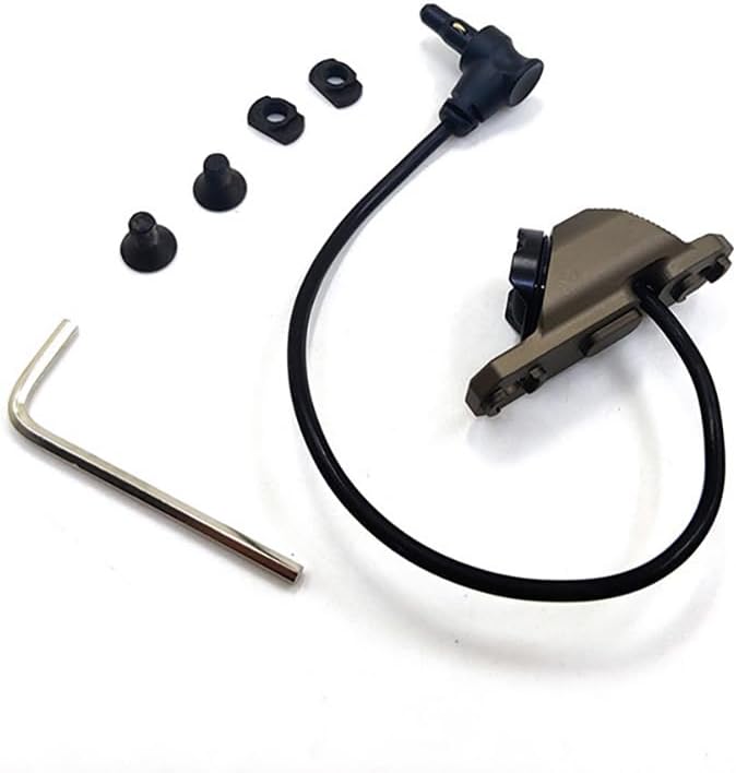 Hot Button 45°Remote Mount Crane Plug for M300 M600 Flashlight Switch (Brown-SF Plug)