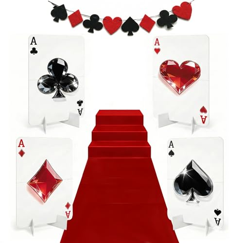 Jumbo Poker Card Cutouts, 4 Piece