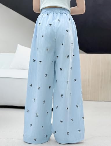 Happy Cherry Waisted Wide Leg Pants Girls Soft Elastic Lounge Sweatpants Travel2