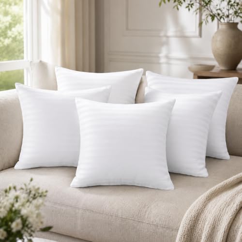 Image of Clasiko Microfiber Cushion Filler 24 x 24 Inches Set of 5 | Suitable for Sofa, Bed & Floor