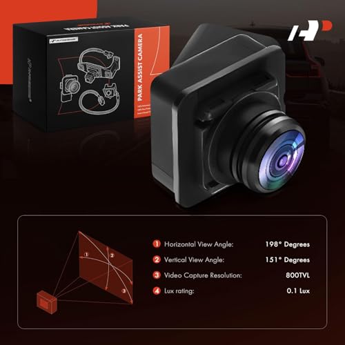 Image of A-Premium Right Park Assist Camera Front View Lane Depature Camera Compatible with Select Ford & Lincoln Models - 2015-2020 F-150 F150, 2016-2018 MKX, 2019-2022 Nautilus - Replace# FL3Z19G490A