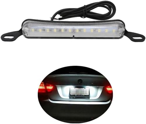 License Plate Illumination IJDMTOY LED License Plate Frame - 2-in-1 White Plate Light & Backup Reverse Light Universal Fit Number Plate Frame - Foto 11